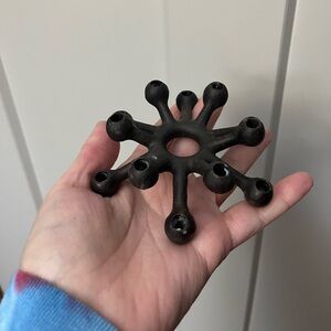 Dansk Designs Vintage Cast Iron Spider Candle Holder Black 1960s